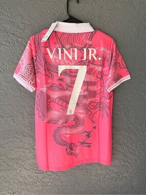 Vinicius Jr Real Madrid Soccer Jersey pink